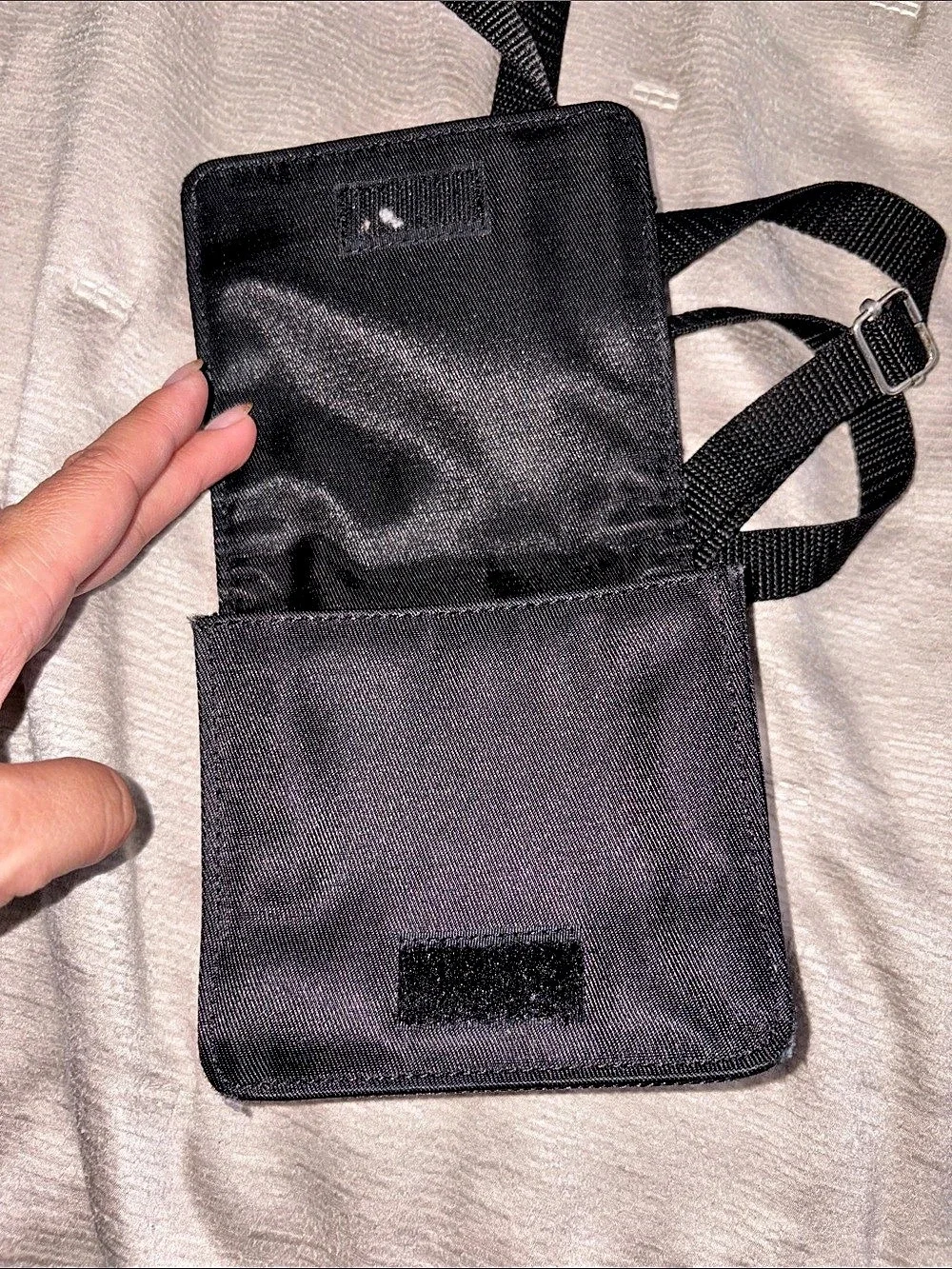 Vintage Polo Sport Black Crossbody Messenger Bag